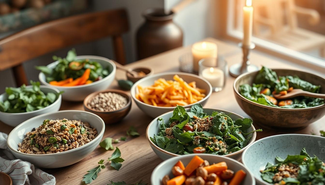 Quick weeknight dinner prepared in a home kitchen