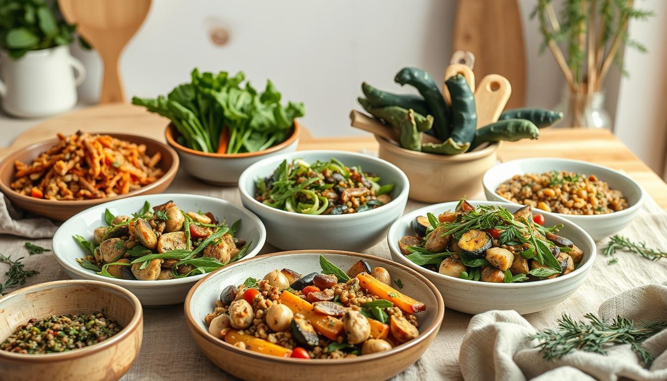 Fresh ingredients for healthy home cooking